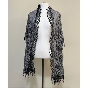 Elegant Black Lace Shawl
